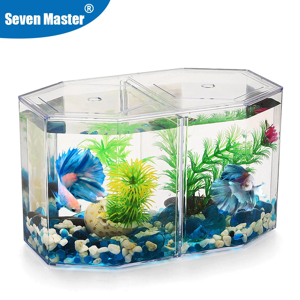 Acrylic Two Splits Guppy Fish Tank Aquarium