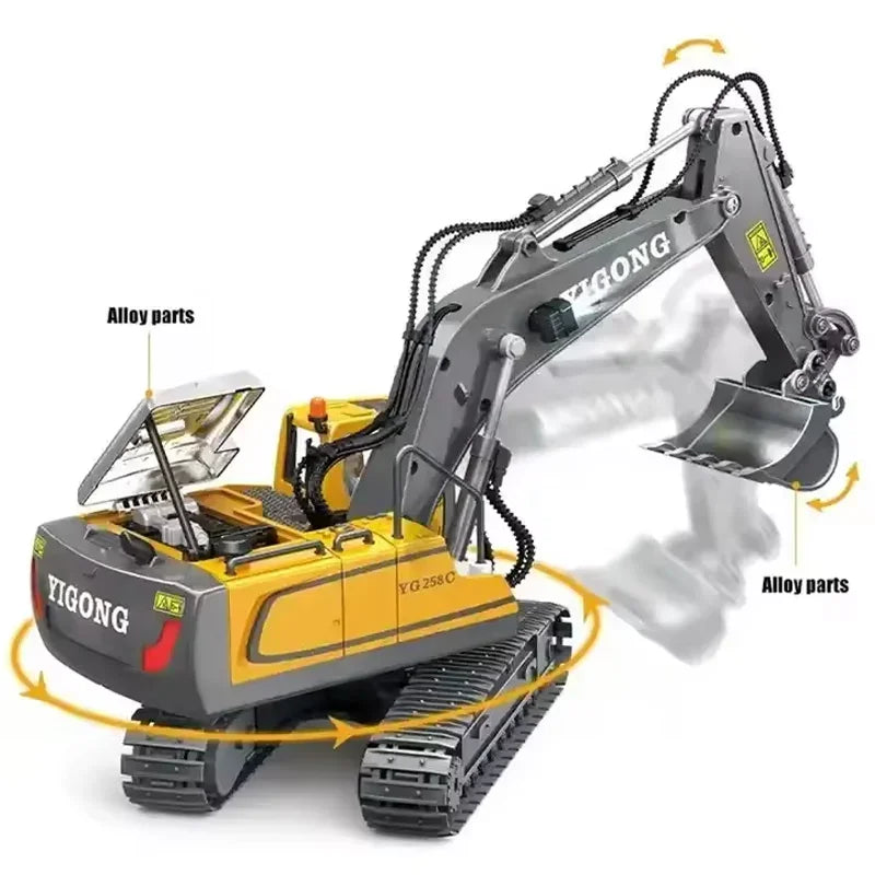 Excavator Dump Truck RC Model Car Toy 2.4G Remote Control