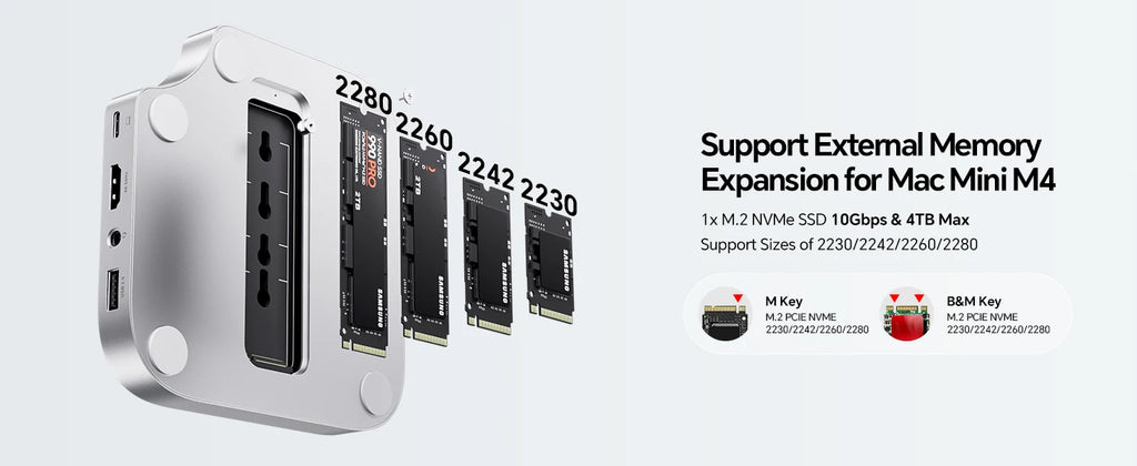 Mac Mini M4 Dock with 4TB SSD Enclosure,