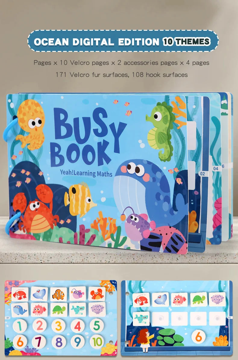 New Montessori Scene Stickers for Children DIY Hand