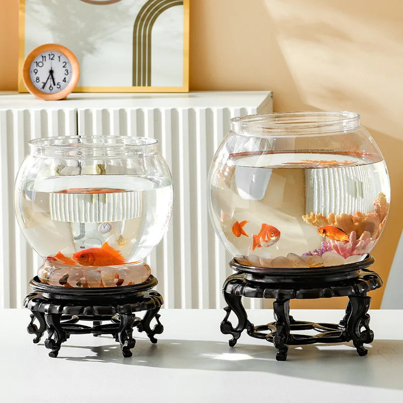 Transparent Round Ornamental Fish Tank