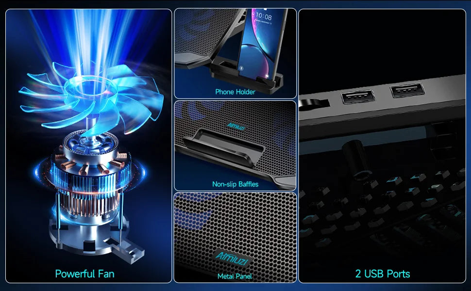 Cooler Stand Laptop Cooling pad for 12-17 Inch